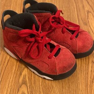 Jordan Air 6 Red Toronto Toddler Sneakers